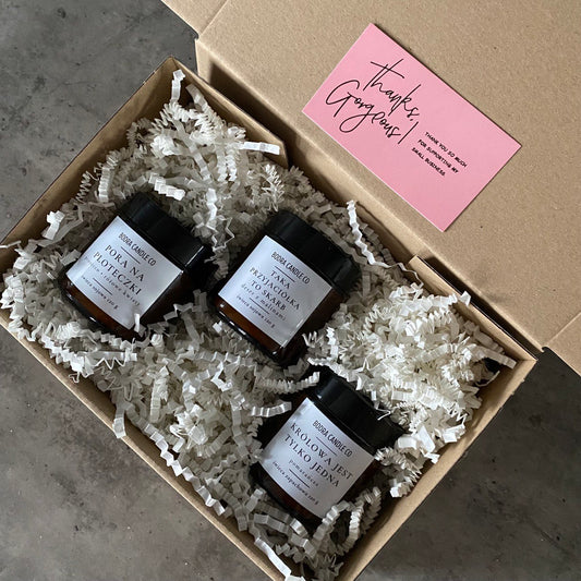 Świeca zapachowa sojowa ZESTAW dla Przyjaciółki Koleżanki