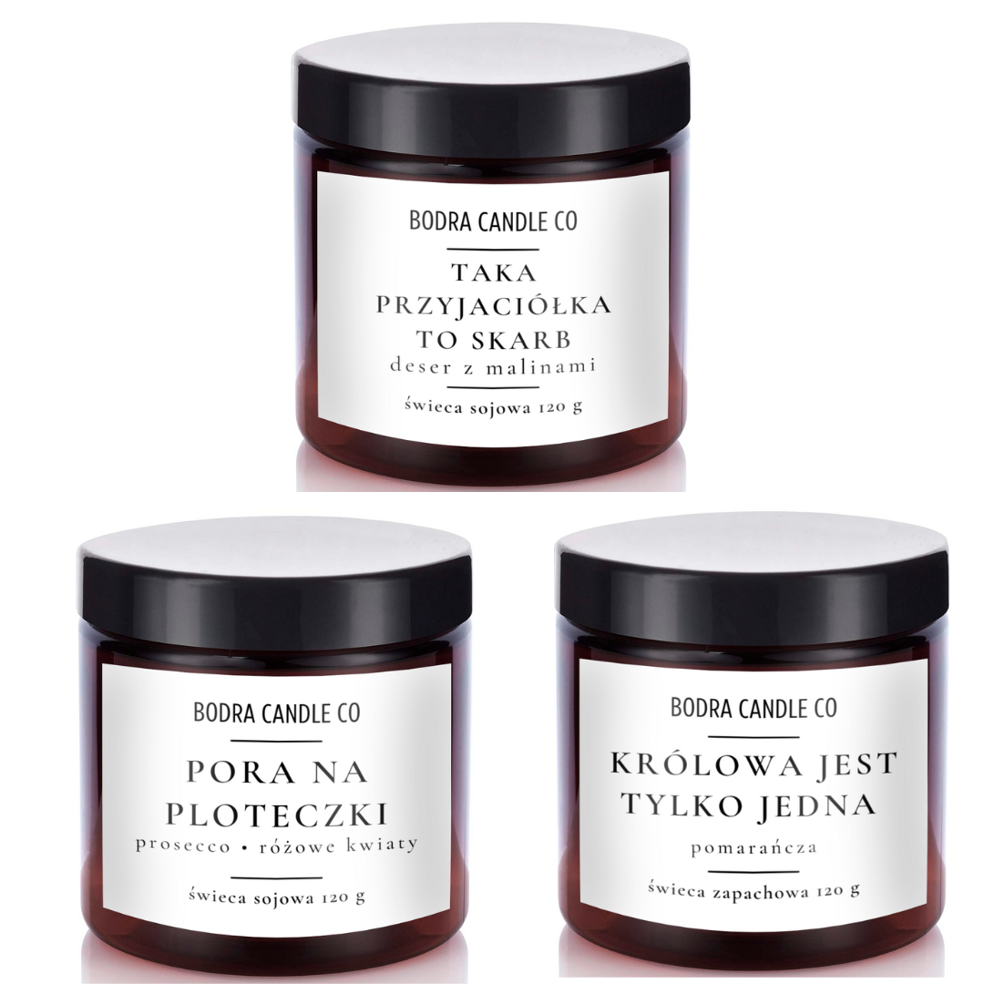 Świeca zapachowa sojowa ZESTAW dla Przyjaciółki Koleżanki