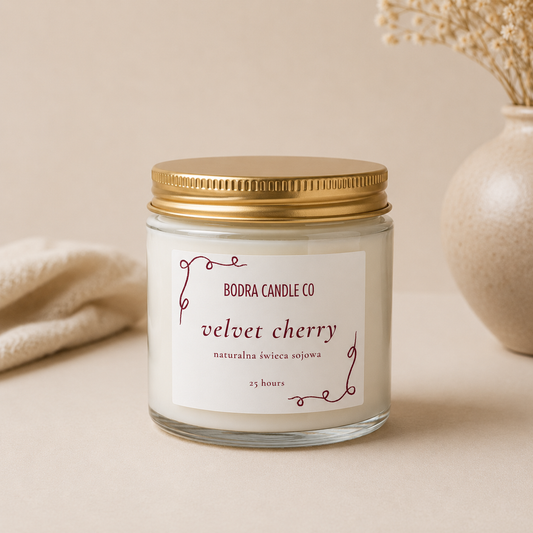Świeca Sojowa Zapachowa "Velvet Cherry"
