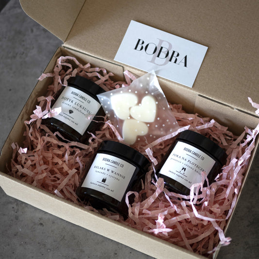 Świeca sojowa zapachowa w szkle zestaw 3szt